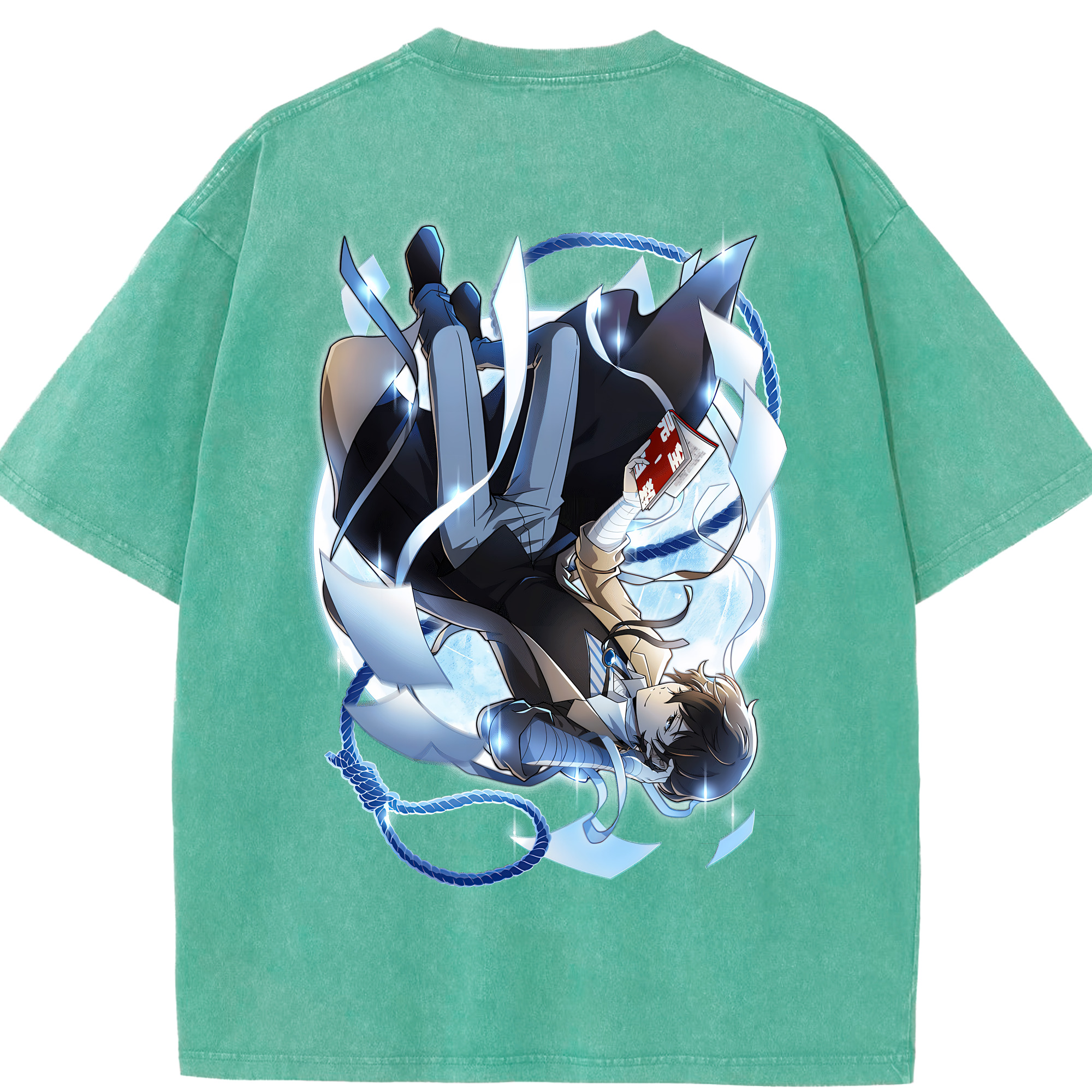 （画像用） 文豪ストレイドッグス Bungo Stray Dogs 綿100% ヴィンテージ風 半袖Tシャツ（背面プリント）